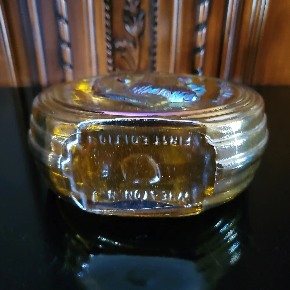 1970 NIB Decanter Abraham Lincoln Irredescent Carnival Glass Wheaton Nuline - Picture 2 of 15